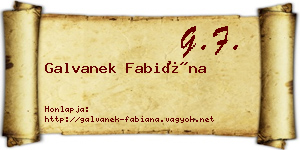 Galvanek Fabiána névjegykártya